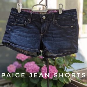 Paige jean shorts Canyon short dark wash denim 28